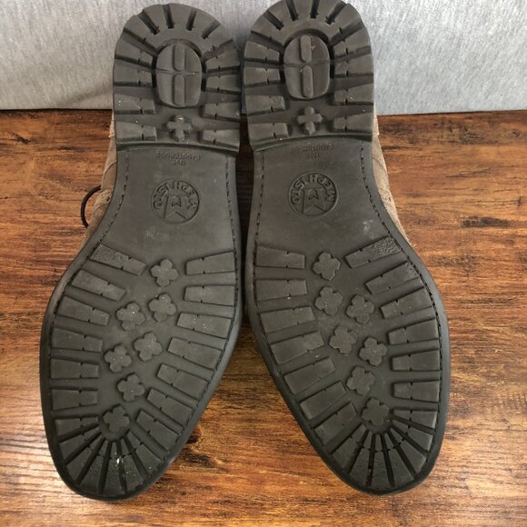 Mephisto Men's‎ Size 10 Oxford Gray Suede Leather Taupe Shoes Lace Up - Picture 9 of 10